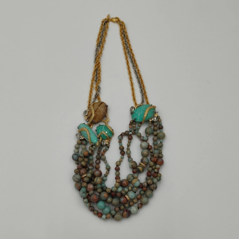Alexis Bittar Gold And Silver Multi-Strand Necklace